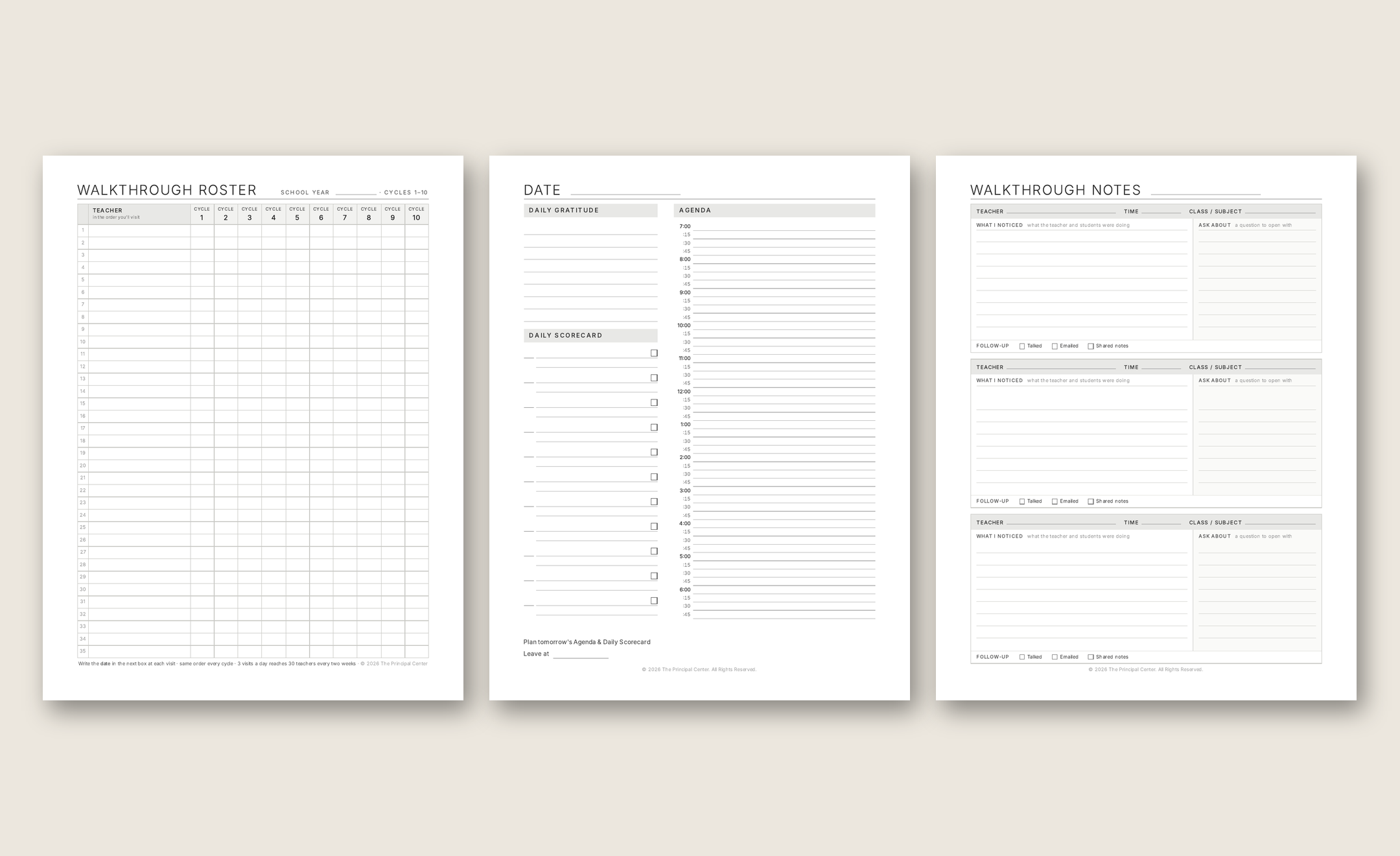 Get the Classroom Walkthrough Planner